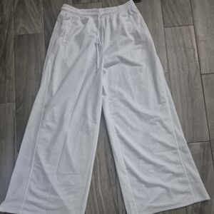 Zaful Active Joggers Pants Pockets Drawstring Women's  Solid White Casual NWT